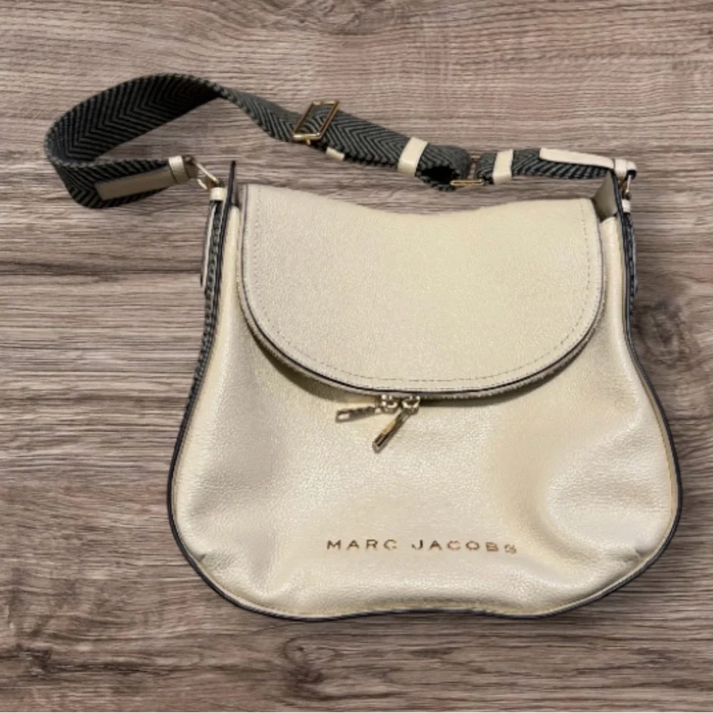 Marc Jacobs Shoulder Bag Purse Groove Leather Marshmallow - Picture 11 of 16